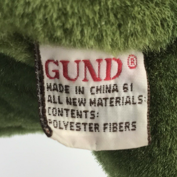 Vintage Gund Pterandon 10” Green Plush Jurassic Dinosaur Stuffed Animal w/ Tag - Picture 12 of 14